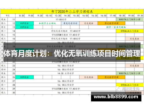 体育月度计划：优化无氧训练项目时间管理